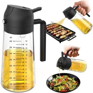 TrendPlain 16oz/470ml Glass Olive Oil Sprayer for Cooking